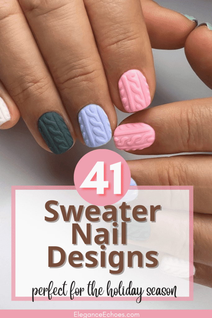 sweater nail designs