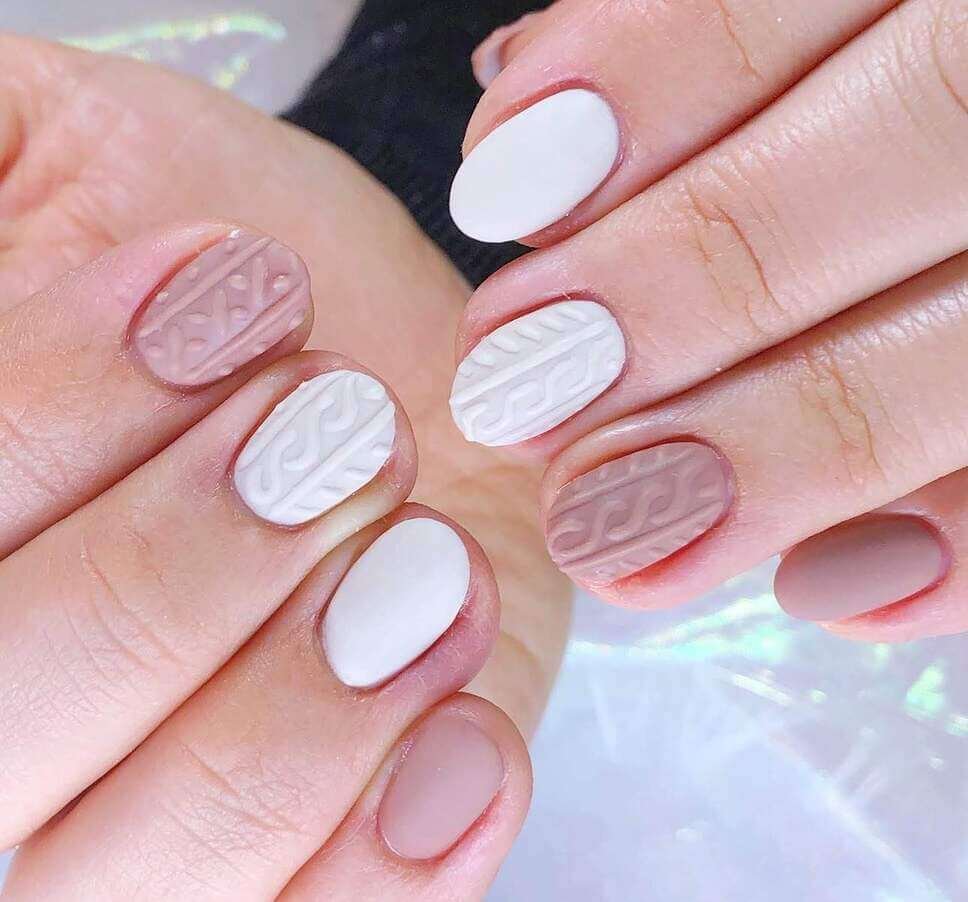 sweater nail designs