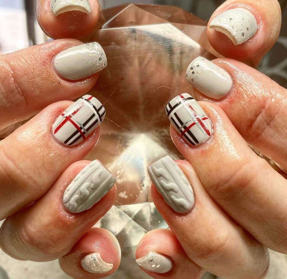 sweater nail designs