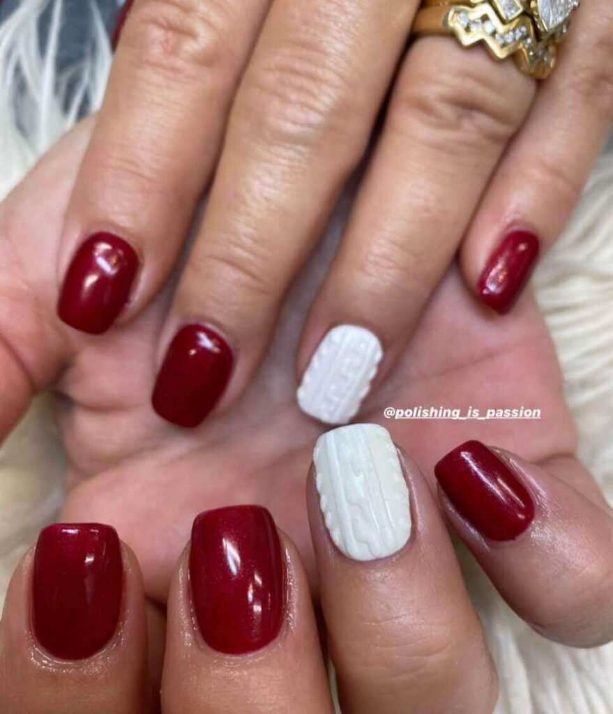 red sweater nails