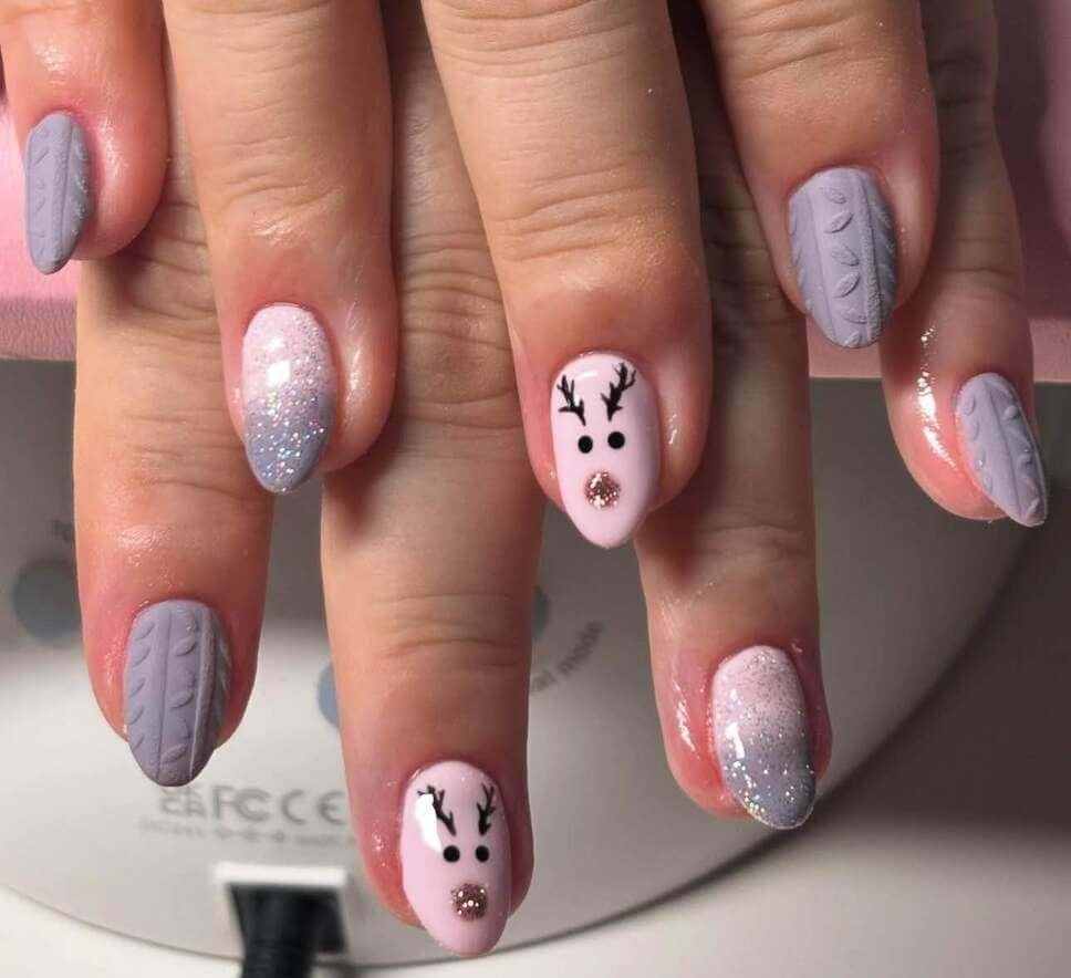 christmas sweater nail designs