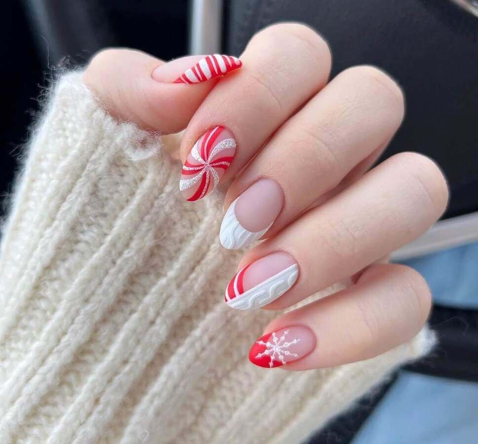 sweater nail designs