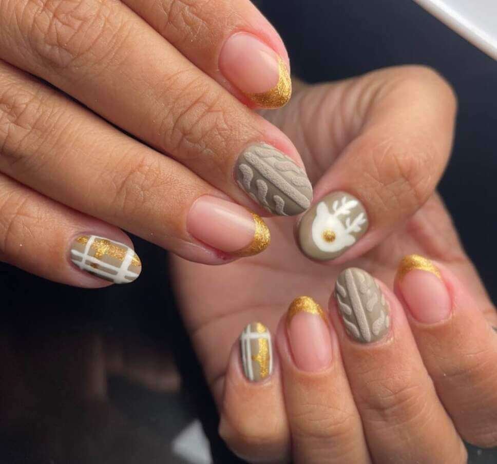 sweater nail designs