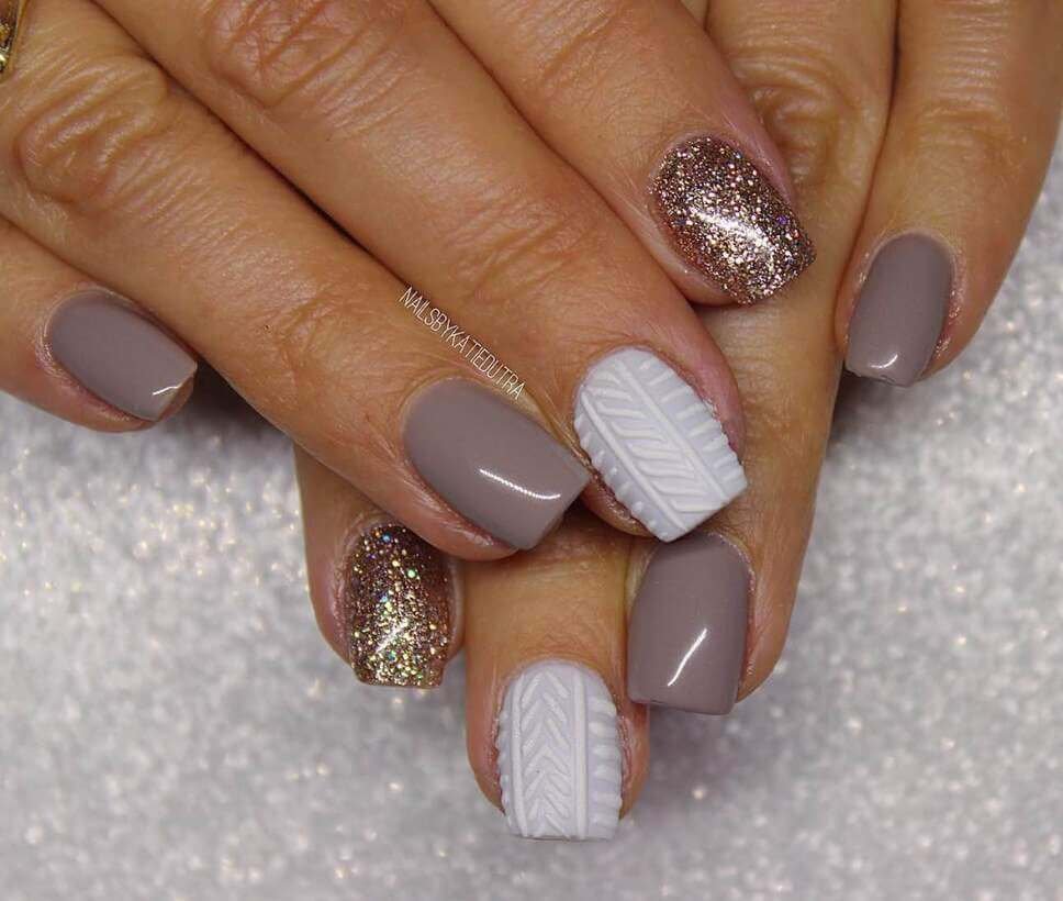 sweater nail designs