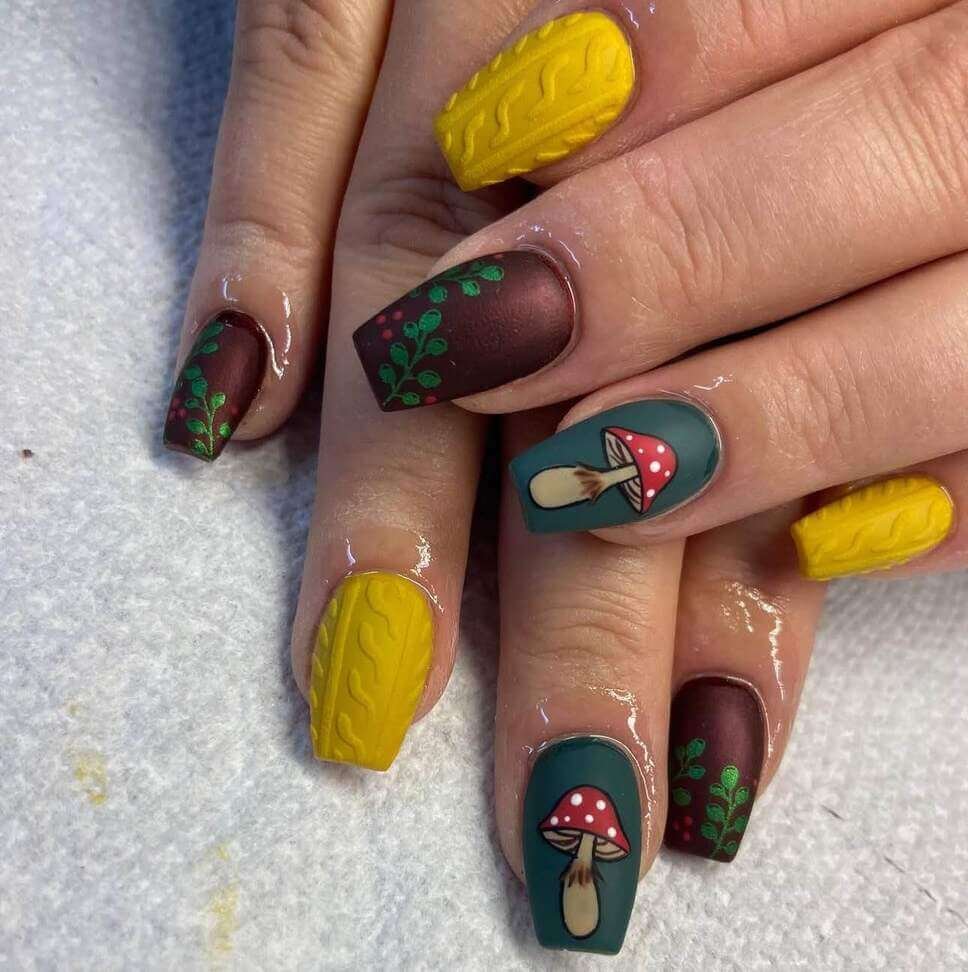 fall sweater nail designs