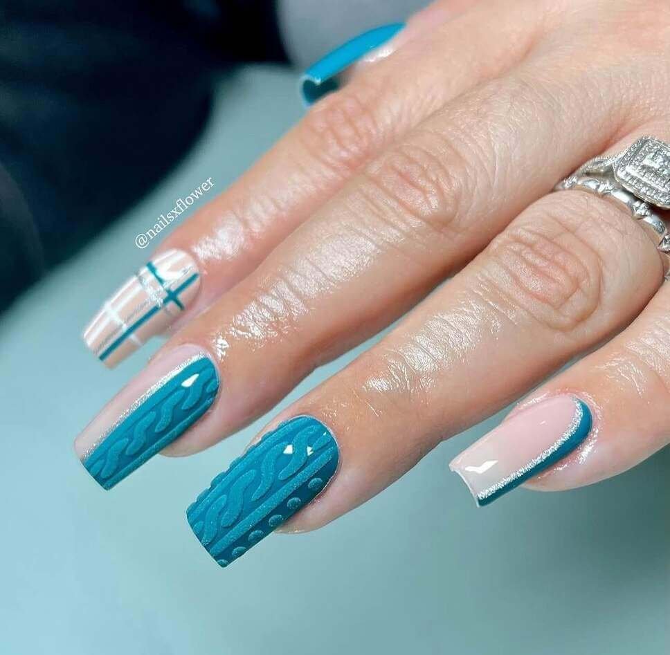 sweater nail designs