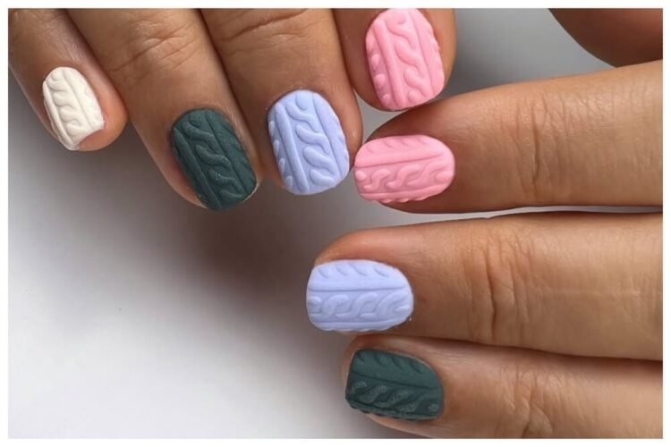 sweater nail designs