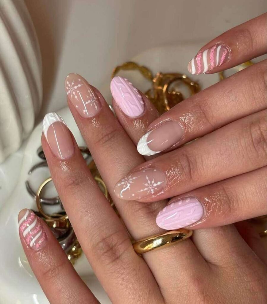 neutral sweater nails