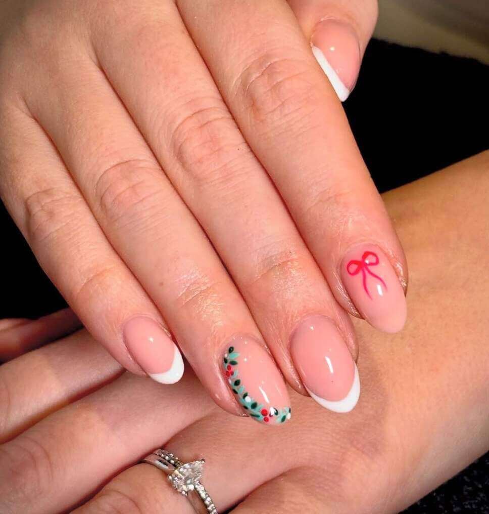 Christmas wreath nail designs neutral