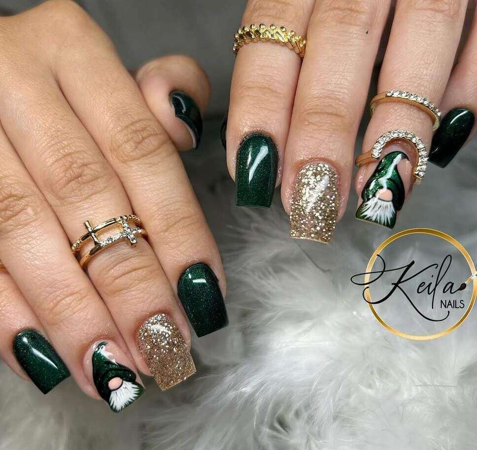 christmas gnome nail designs 