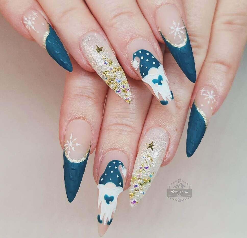christmas gnome nail designs 