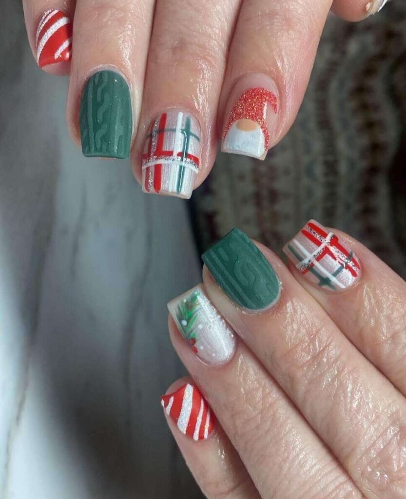 christmas gnome nail designs 