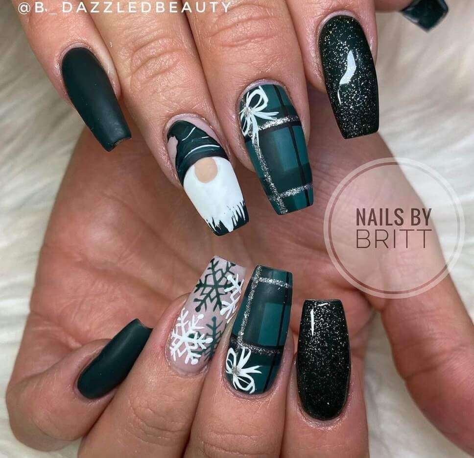 christmas gnome nail designs 
