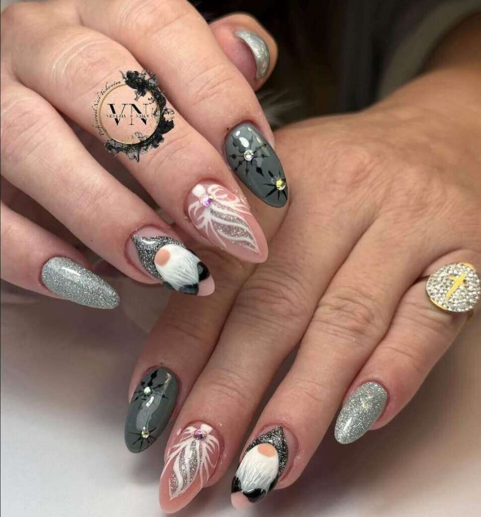 christmas gnome nail ideas