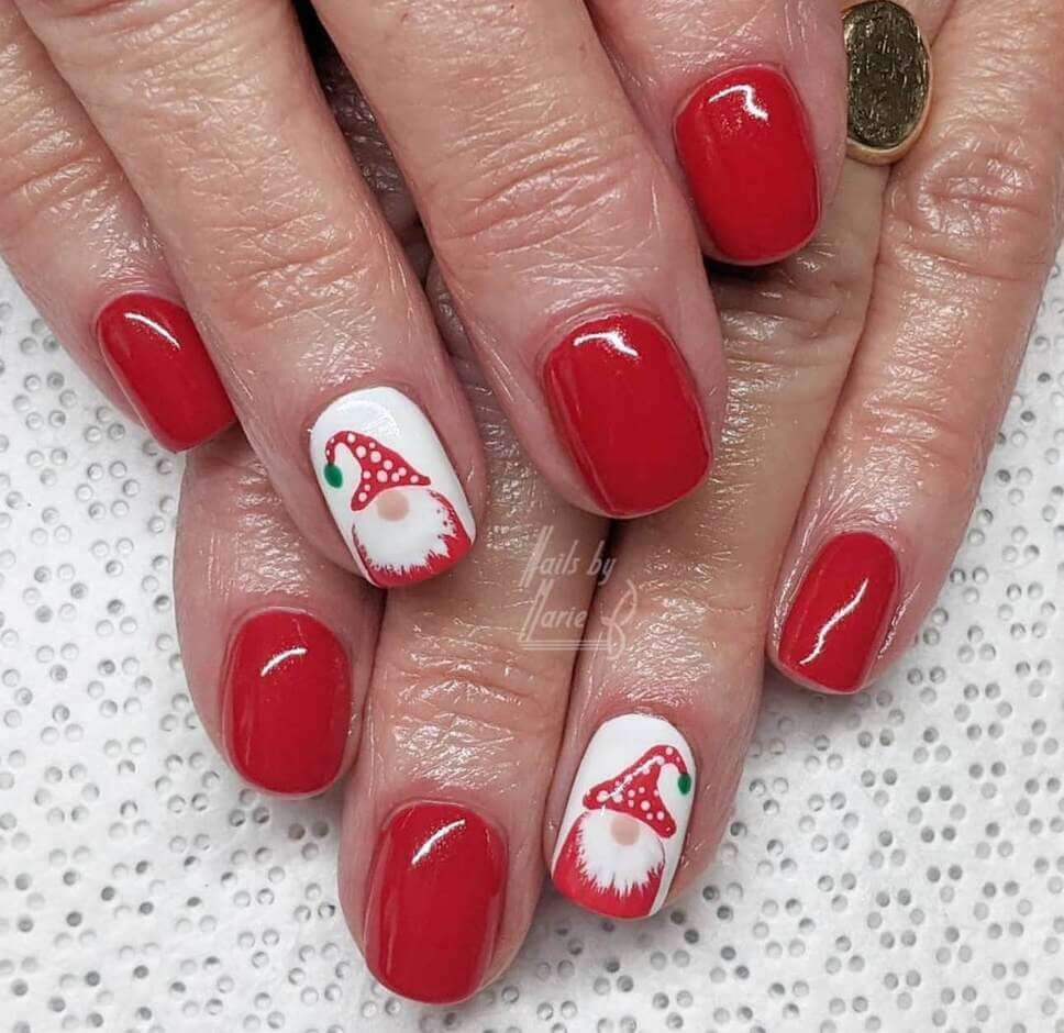 christmas gnome nail designs 