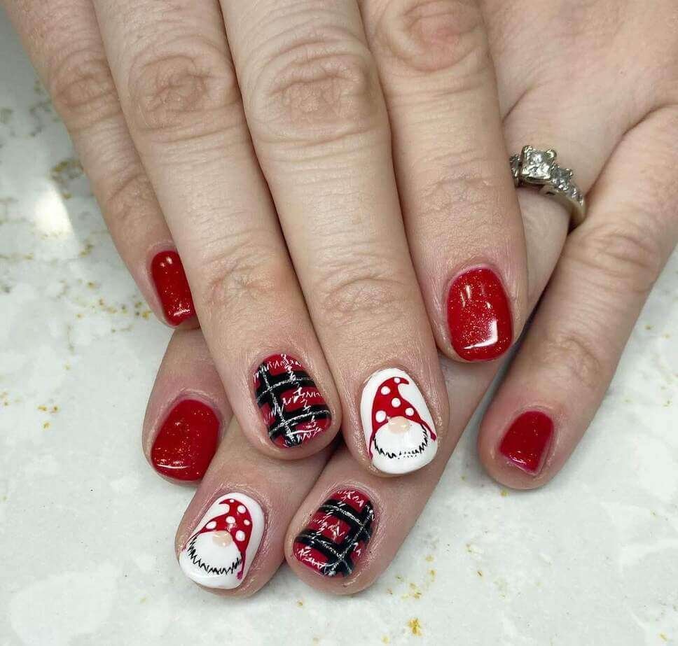 christmas gnome nail designs 