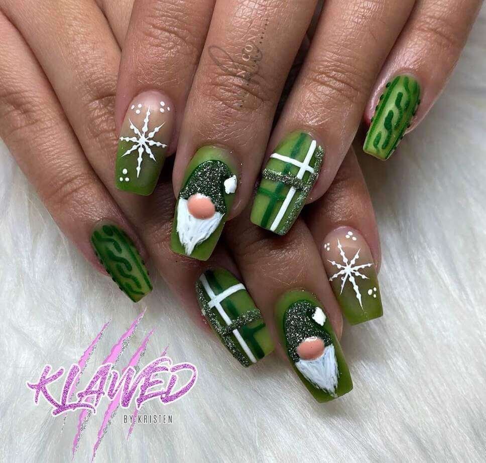 christmas gnome nail designs 