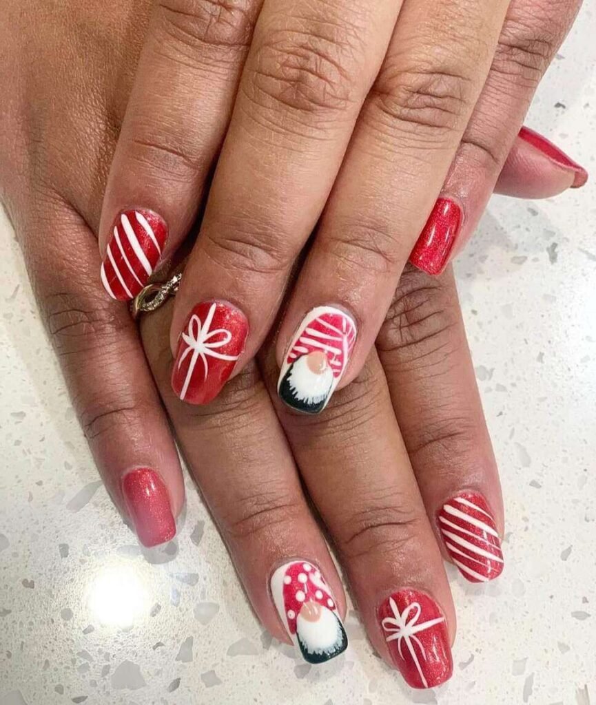 christmas gnome nail designs 