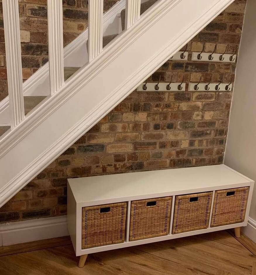shoe storage ideas under stairs