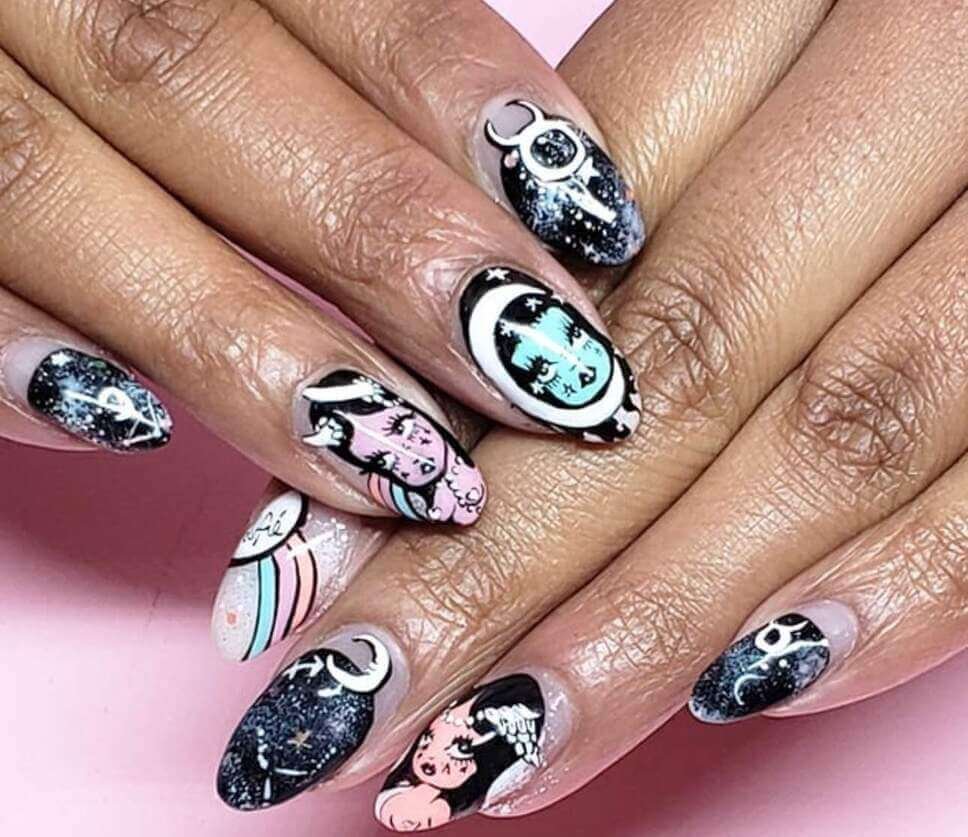 zodiac nail designs 