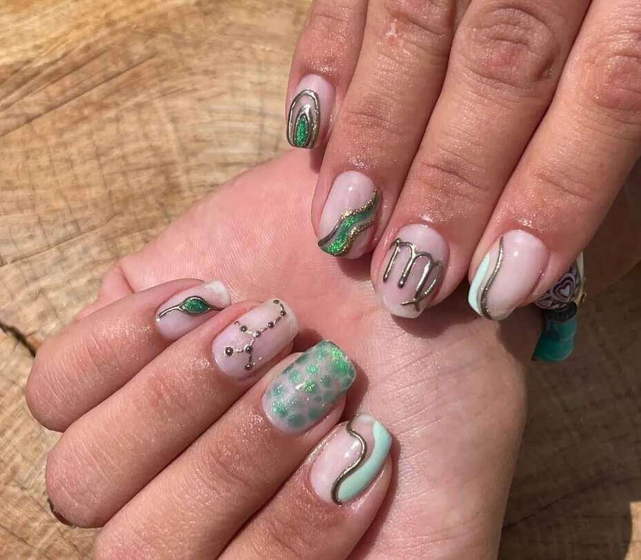 zodiac nail designs 