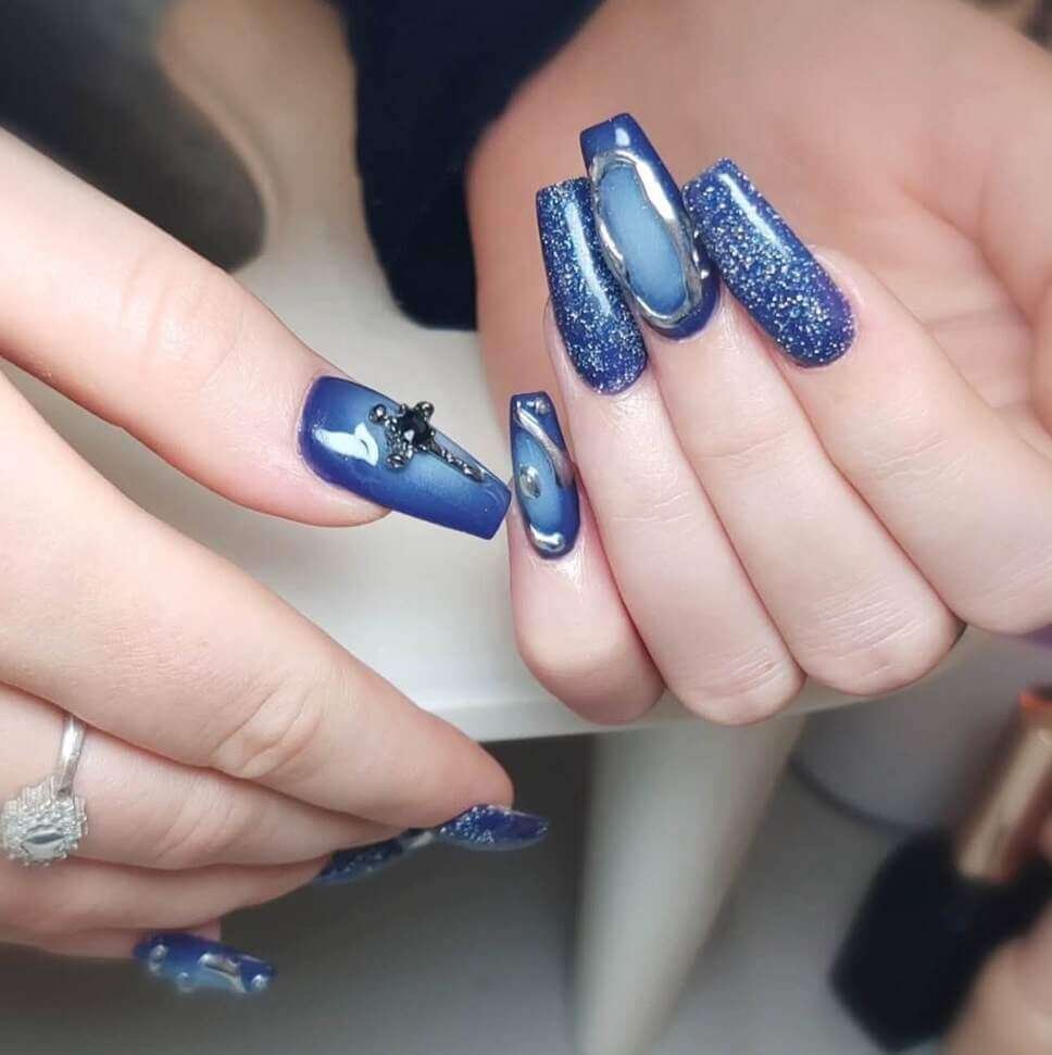long aquarius nail designs 