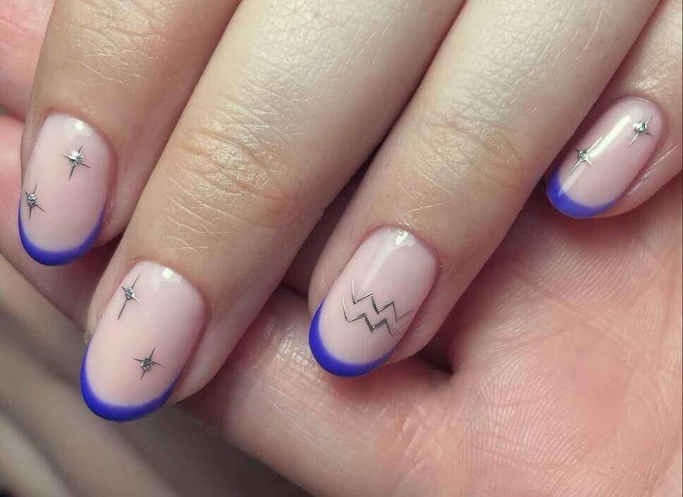 french tip aquarius nail designs