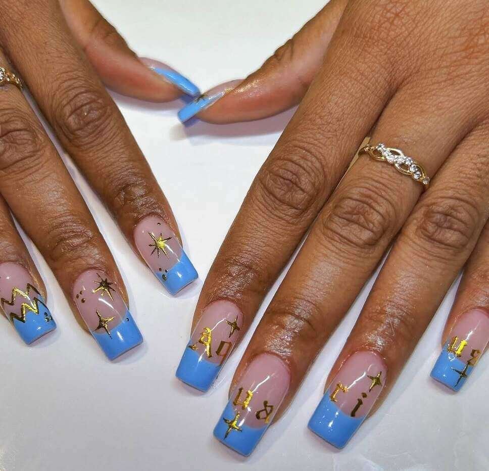 aquarius nail ideas