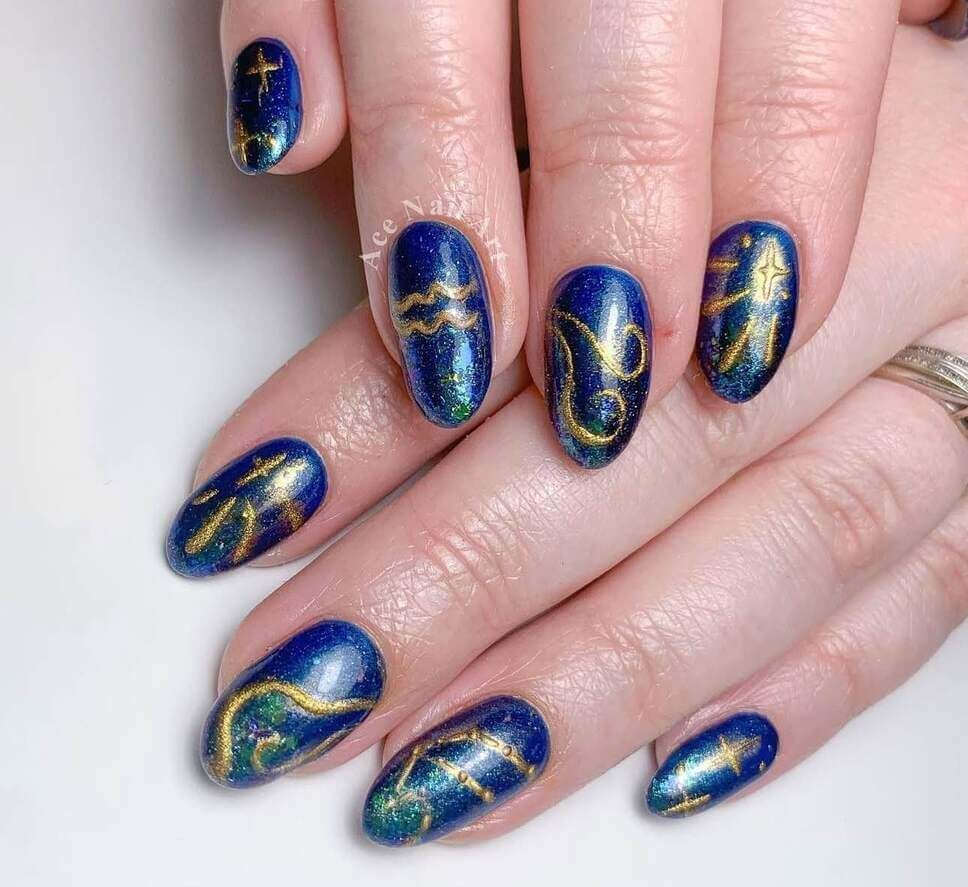aquarius nail ideas