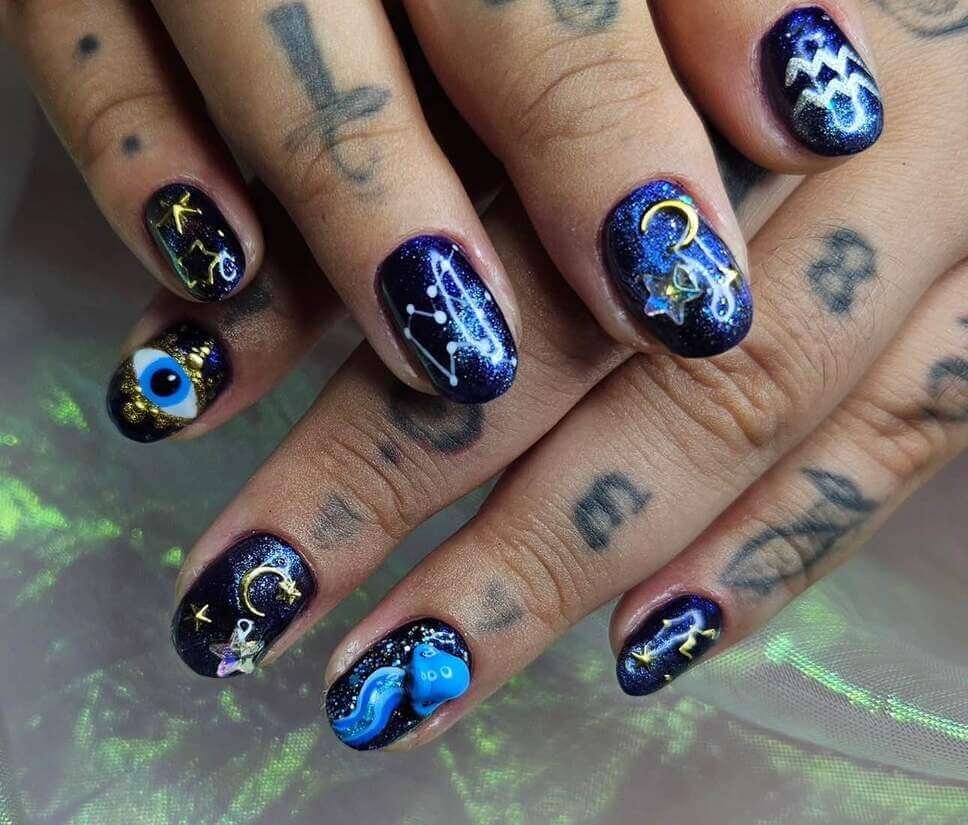 aquarius nail designs 