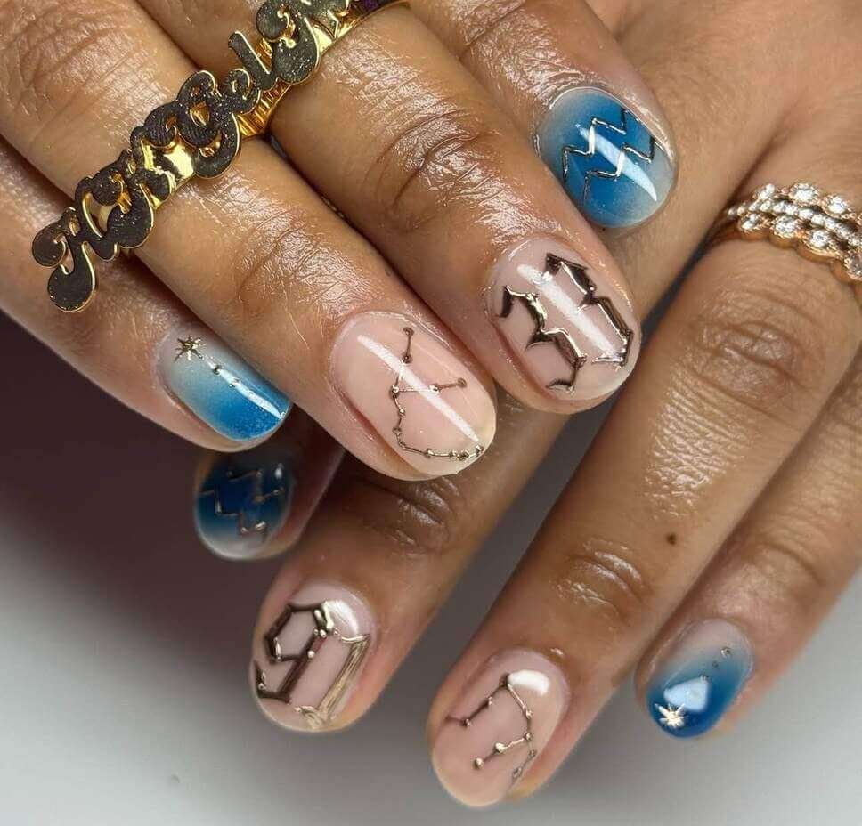 aquarius nails