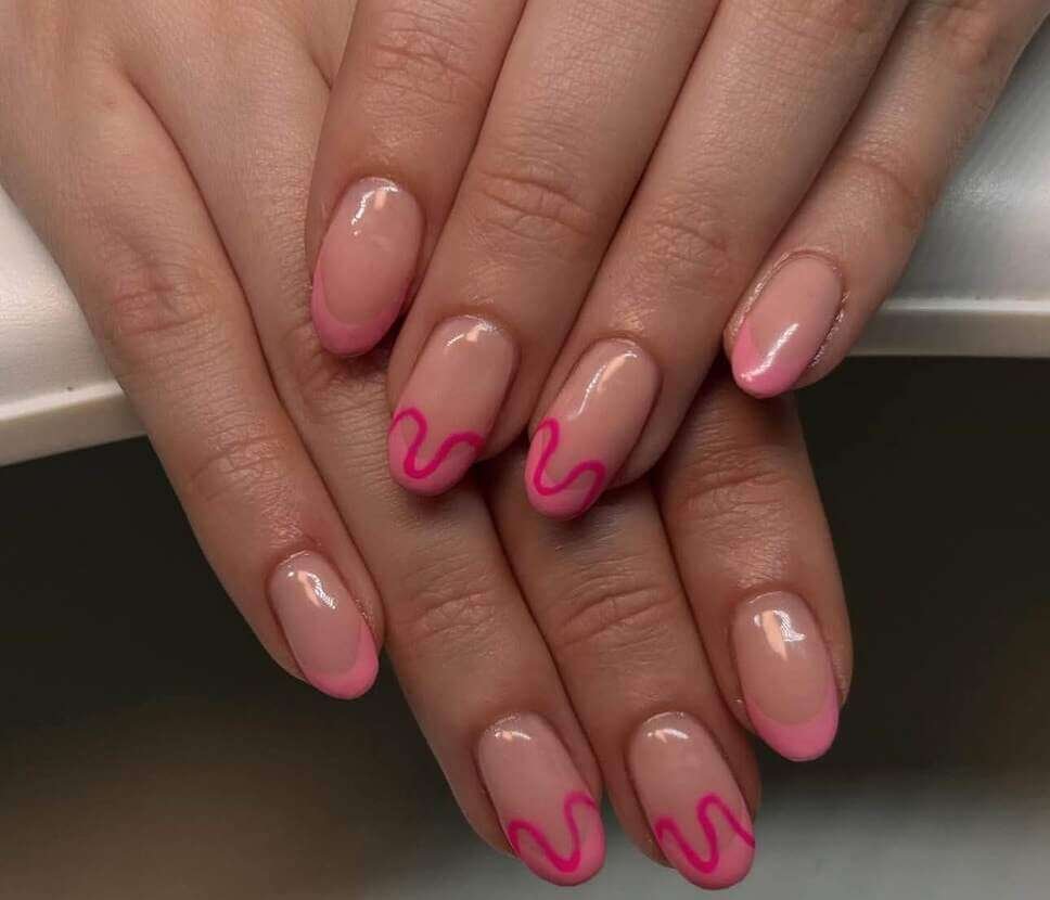 pink Valentine's nail designs 