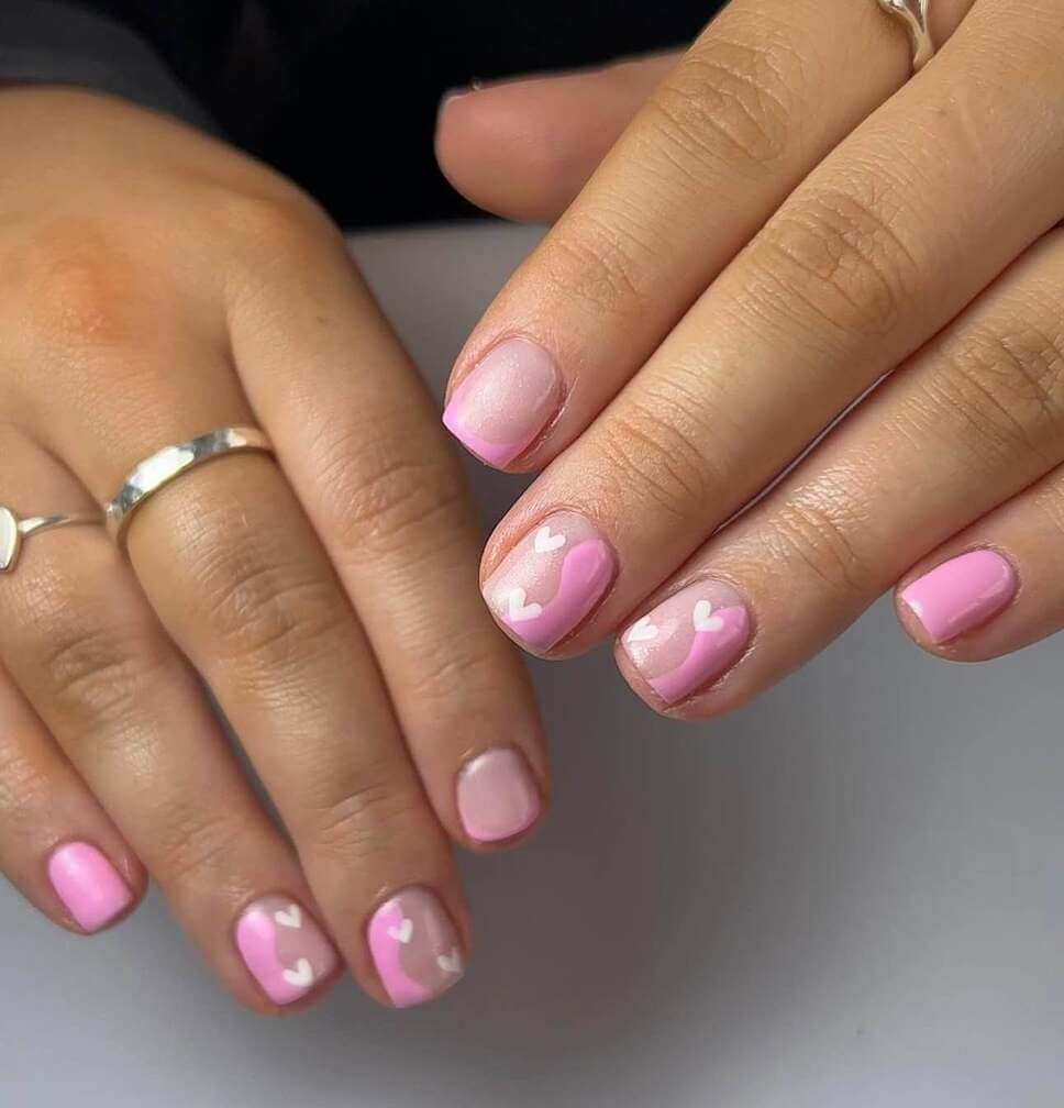 pink Valentine's nail designs 