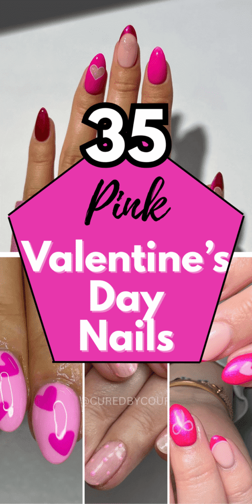 pink valentine's day nail designs 