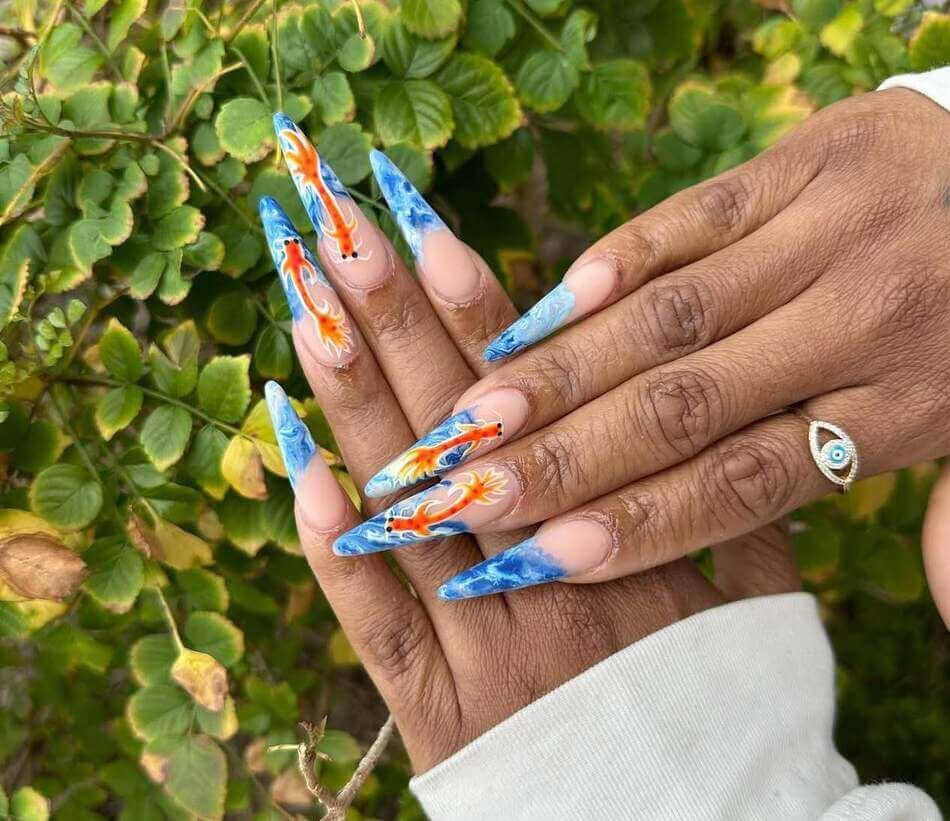 pisces nail designs 