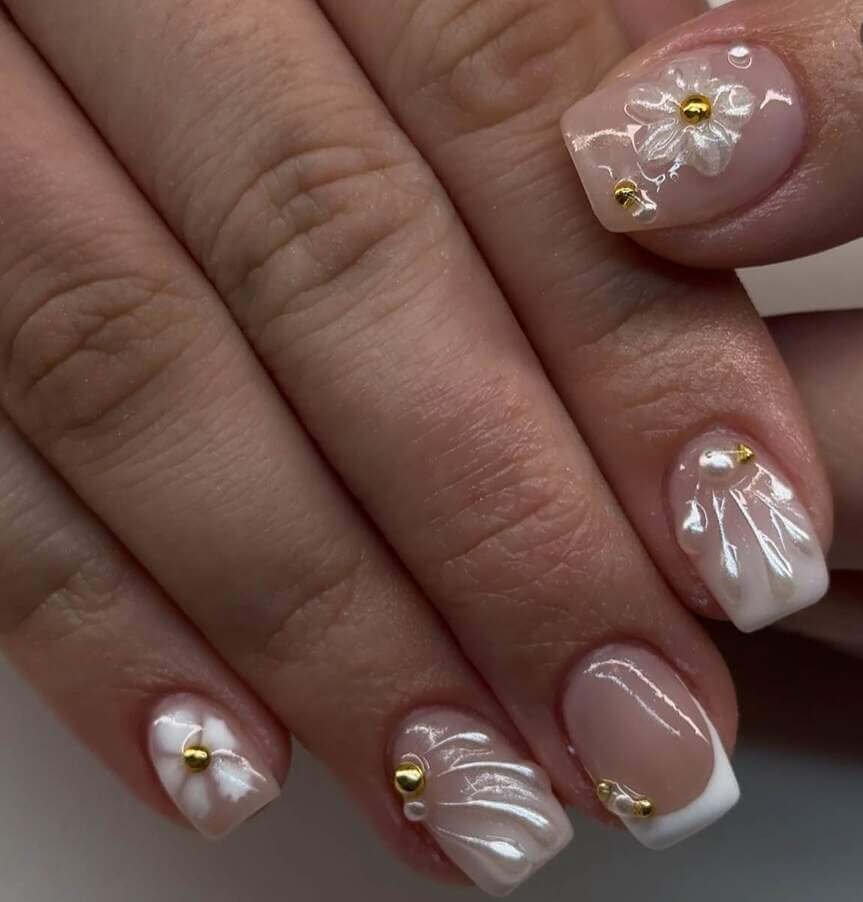 white pisces nails