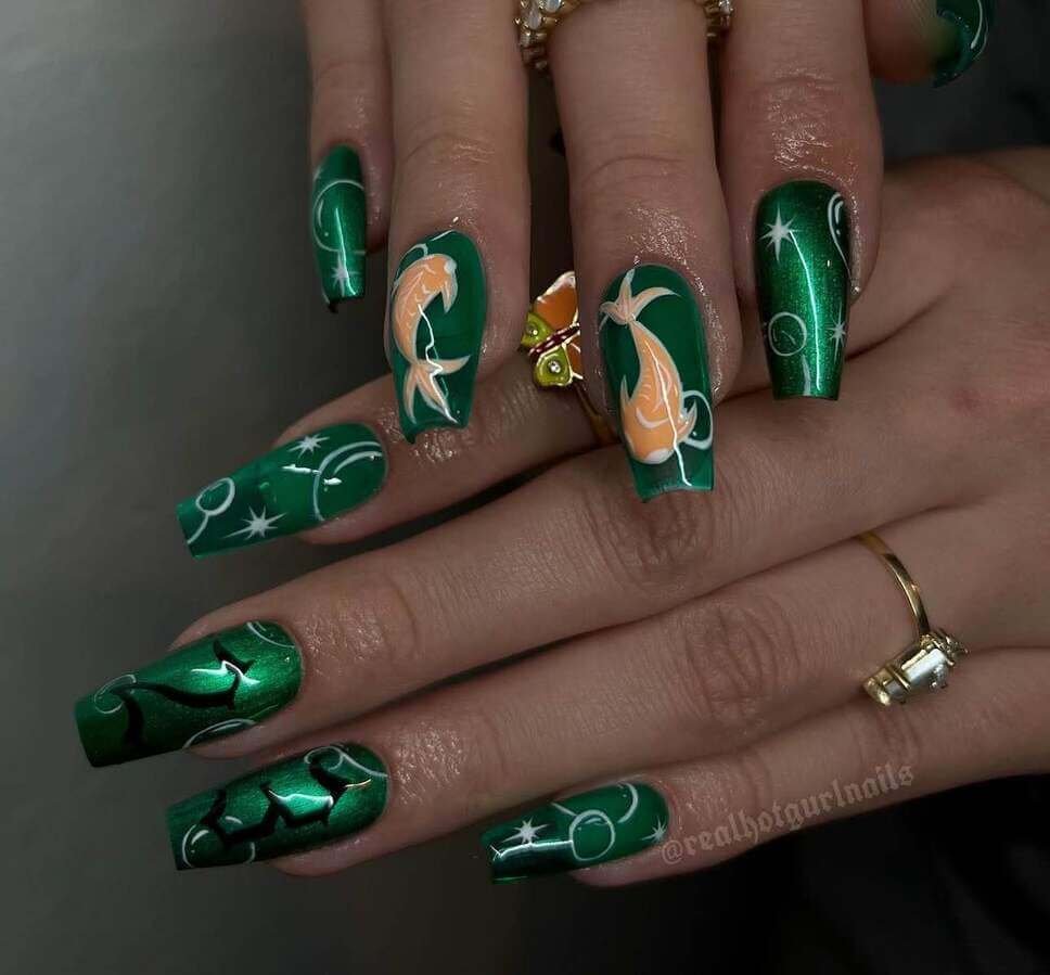 pisces nail designs 