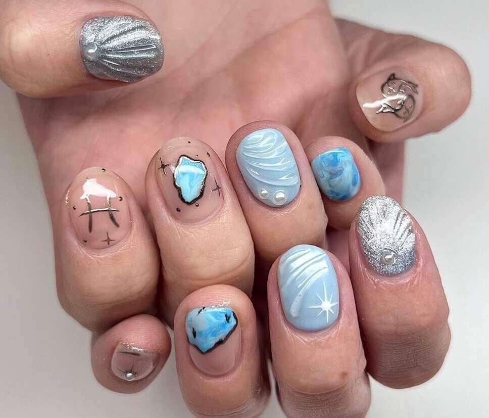 pisces nail designs 