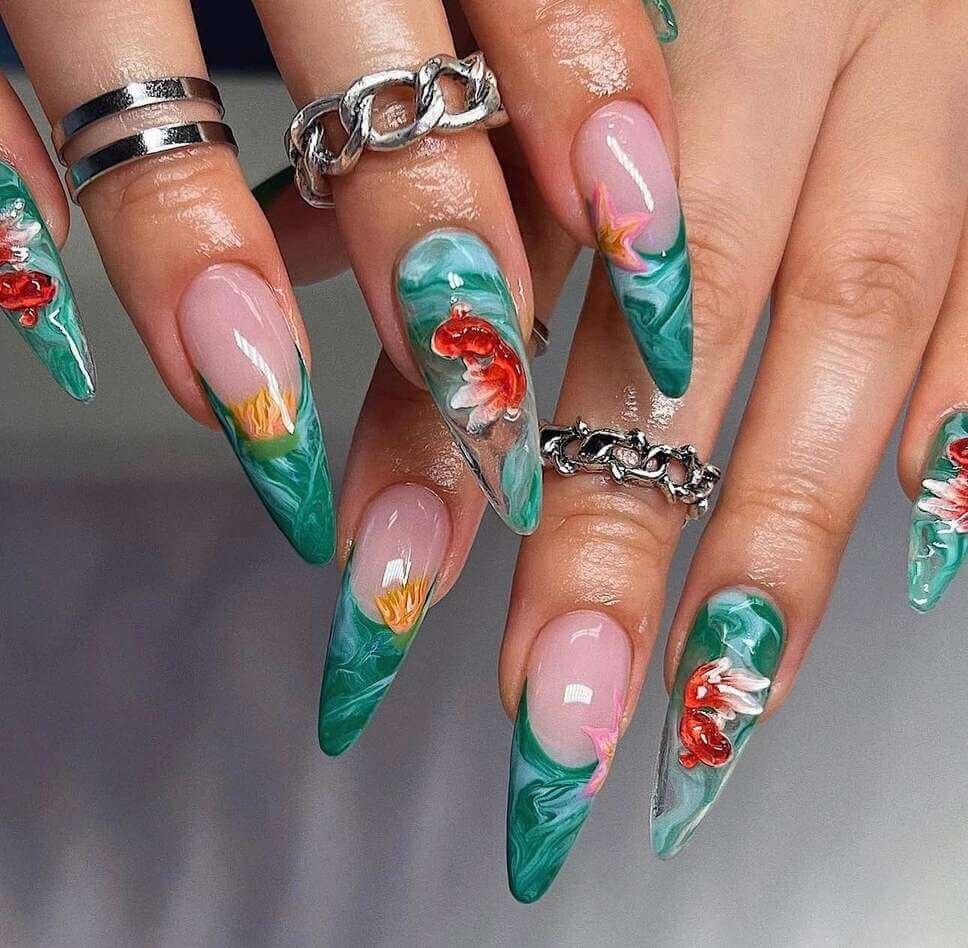 pisces nail designs 