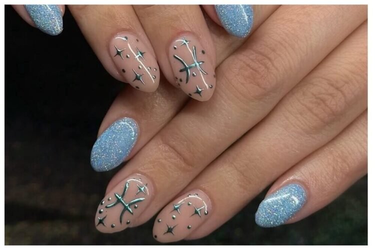 pisces nail designs