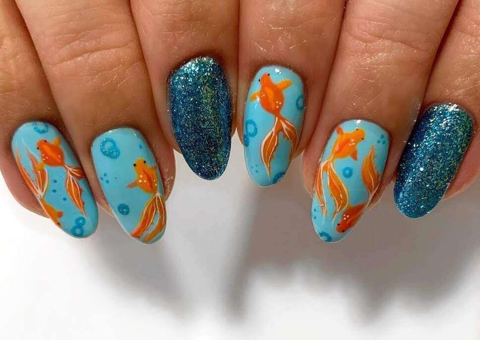 pisces nail designs