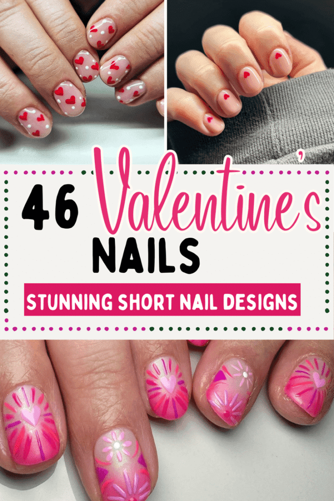 short valentine's day nail designs 
