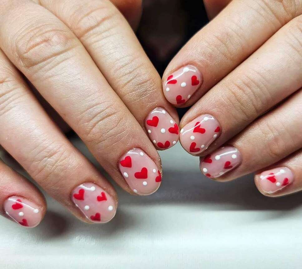 short valentine's nail designs