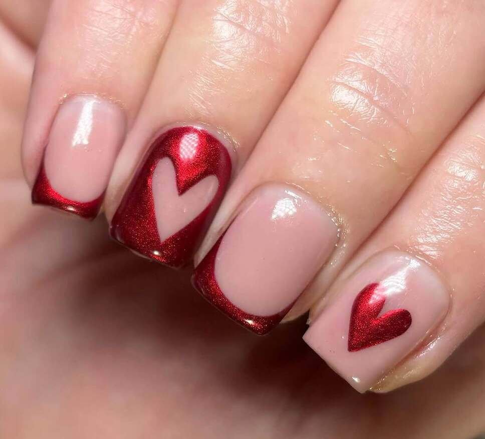 short valentine's nail designs 