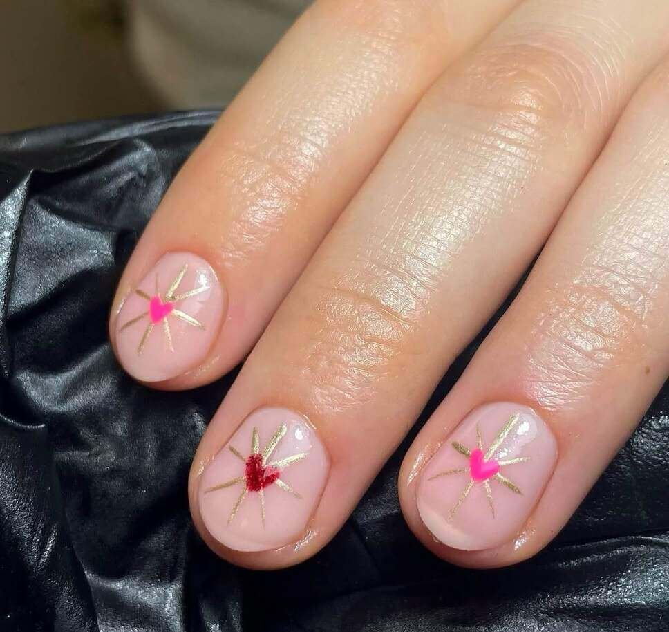 short valentine's nail designs 