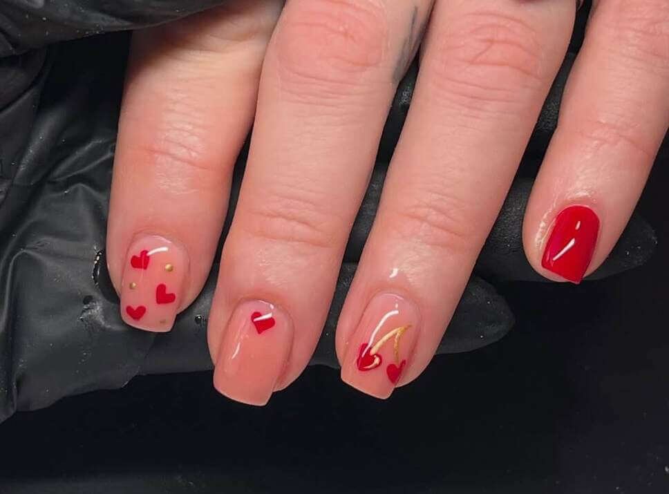 short valentine's nail designs 