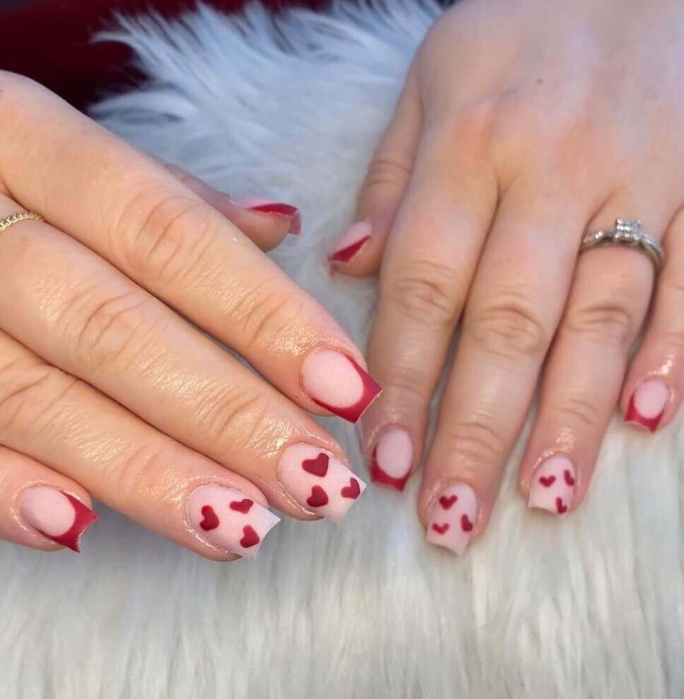 short valentine's nail designs 