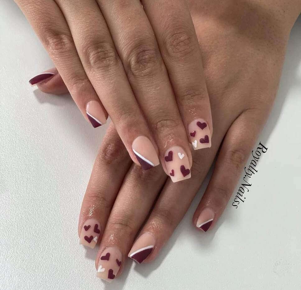 short valentine's nail designs 