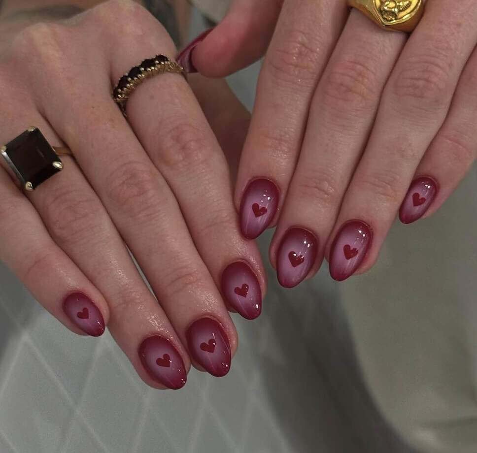 short valentine's nail designs 