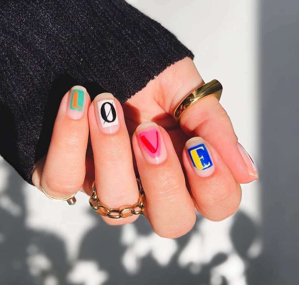 short valentine's nail designs 
